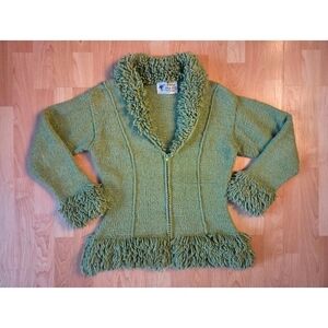 World Folk Art Imports tufted fringe cardigan